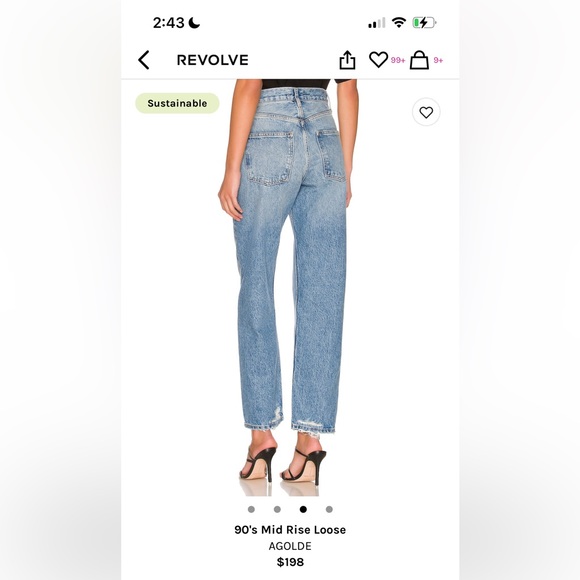 NWT Agolde 90’s Mid Rise Loose - Picture 2 of 5